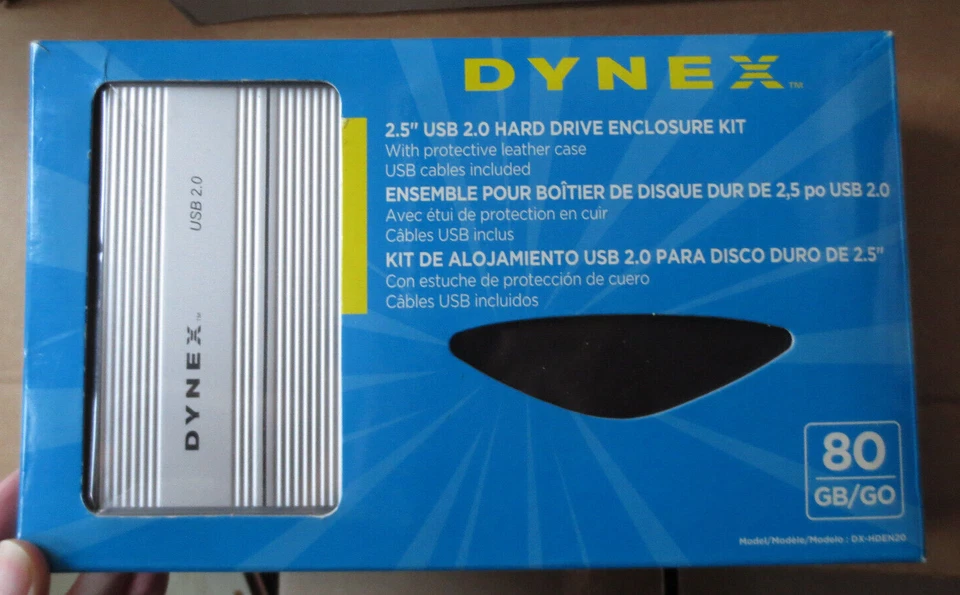 DYNEX USB 2.0 HARD DRIVE ENCLOSURE Kit -  2.5" - Open BOX - Image 1 of 3