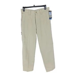 Pantalone uomo Columbia chino tela cargo marrone kaki outdoor utility 34x34 nuovo - Foto 1 di 8