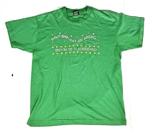 Vintage Fruit Of The Loom Best Irish Green T-Shirt XL Single Stitch Made In USA - Picture 1 of 5