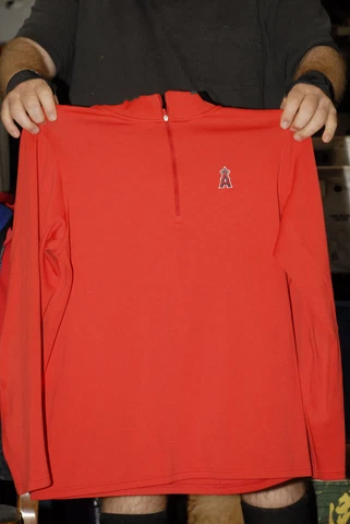 Los Angeles Angels Nike golf mock turtle sweater warm up MInt 1/4 zip collar red Cover