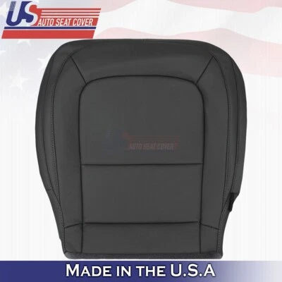 2015 to 2022 Fits GMC Canyon SLT Driver Side Bottom Leather Seat Cover Black - Image 1 of 4