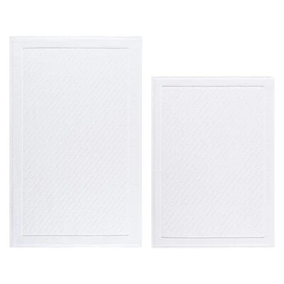 Juego de alfombras de baño Host & Home 2 piezas (17x24, 20x32), algodón suave, antideslizante, texturizada Foto 1 de 4