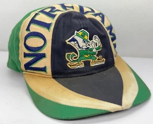 Vintage 90s Notre Dame Fighting Irish SnapBack Hat Twin Enterprise Wrapping Text - Picture 1 of 18