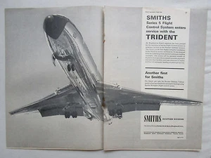 4/1964 PUB SMITHS INDUSTRIES SERIES 5 FLIGHT CONTROL SYSTEMS TRIDENT AIRLINER AD - Picture 1 of 1
