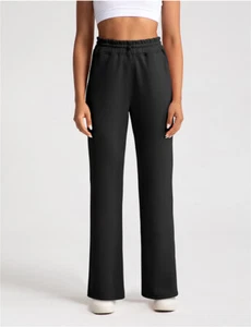 Women Yoga Pants High Waist Sweatpants Workout Straight Pants with Pockets - Picture 1 of 18