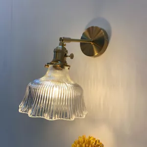 Indoor Wall Lamp Home Glass Wall Light Bedroom Wall Lighting Hallway Wall Sconce - Picture 1 of 4