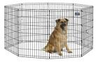 36 in Dog Exercise Pen Pet Play Fence Metal Foldable Black No Door 24'Wx36'H New