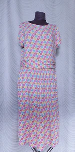 Boden  Jersey Amelie Dress White Multicolored Floral Print Size UK 18 US 14 NEW - Picture 1 of 9