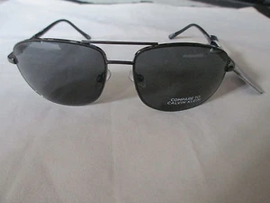 Men's Foster Grant Wire Frame Sunglasses "CK GUN" Black 100% UVA/UVB - Picture 1 of 3
