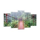 Wandbilder 160x85cm 5 tlg Glasbild Br�cke ausgesetzt Costa Rica XXL Bilder