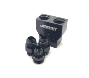Race Part Solutions -10 x -12 Fuel Distribution Y Block with Fittings pn 9011012 - Bild 1 von 2