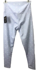 Onzie Pants Leggings Light Blue Star Design Women Size M/L 25"W 25.5"L - NWT - Picture 1 of 13