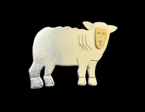 Signed DJL Sterling Silver Lamb Sheep Brooch Pin Two Tone Vintage - Picture 1 of 7