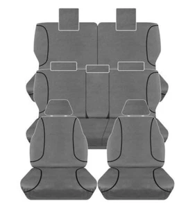 Tuff Terrain Canvas Grey Seat Covers to Suit Toyota Prado 150 Series GX GXL Alti - Picture 1 of 9