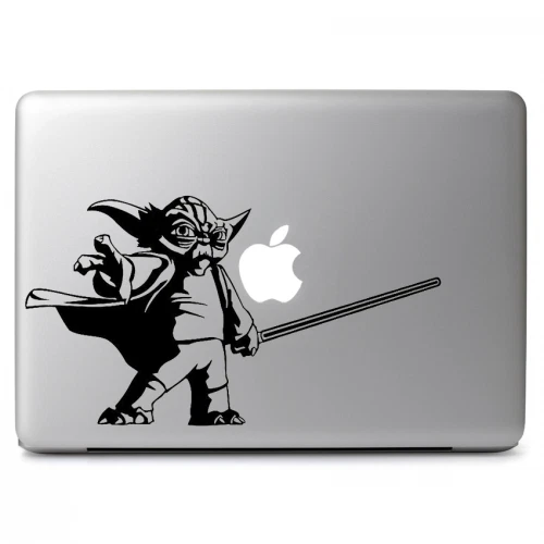 Star Wars Yoda Jedi for Macbook Air Pro Laptop Car Window Vinyl Decal Sticker - Image 1 of 4