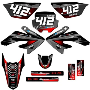2011-2016 CRF 100 SURGE Black Senge kit de gráficos compatible con Honda - Imagen 1 de 10