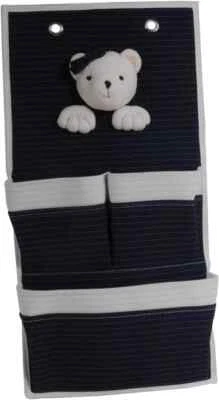 Cabide de parede Anne Home Bear 3 bolsos armazenamento infantil tamanho único múltiplo - Imagem 1 de 4