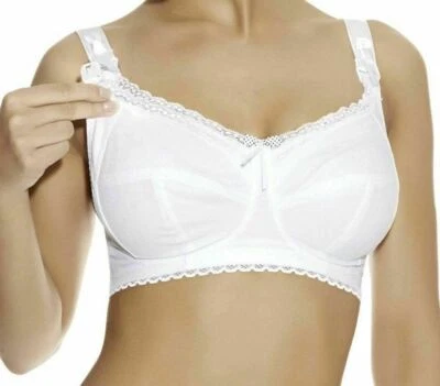 Freya Rosie Nursing Bra White Size 32D Feeding Non Wired Drop Cup 1212 New - Image 1 of 4