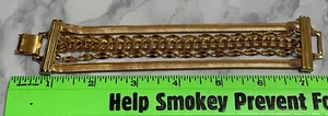 Vintage Gold Tone 5 Strand 7" Bracelet Jewelry TEH4-6 - Picture 1 of 4