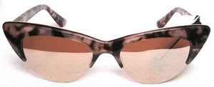 RUBI Gracie Cateye Semi-Rimless Sunglasses Milky Blossom/Gold NEW - Picture 1 of 6