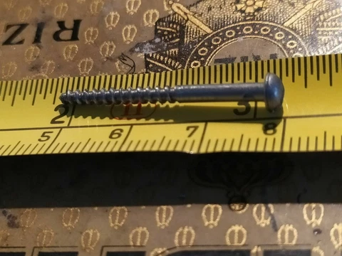 2 x 1 1/4 OLD IRON SLOTTED ANTIQUE WOOD SCREWS ROUND HEAD BOAT CAFE RACER FRAMES Cover