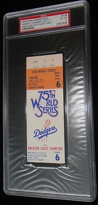 1978 World Series Game 6 Ticket "Yankees Clinch 22nd WS TITLE Clincher" PSA 4 - Image 1 of 3