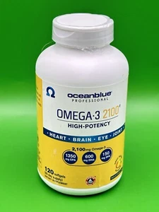 Oceanblue Omega 3 2100 Nutritional Supplement 120 Ct Exp 08/2025 - Picture 1 of 3