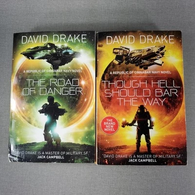 Road of Danger & Though Hell Should Bar by David Drake ~ Cinnabar Navy 2 Books - Image 1 of 4