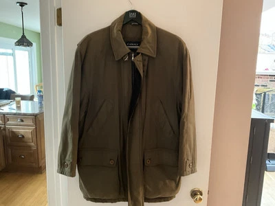 Canali Men’s Olive Coat Size 50/40R US MSRP $950 US - Image 1 of 4