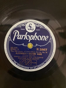 78 rpm / Harry Parry / Alexander's Ragtime, Travellin Blues / Parlophone R2867  - Picture 1 of 5