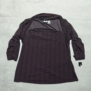 Worthington Purple 3/4 Sleeve Square Sleeve Top Shirt Adult Women's Size XL - Picture 1 of 6