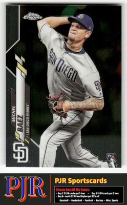 Michel Baez 2020 Topps Chrome #187 San Diego Padres Rookie - Image 1 of 2