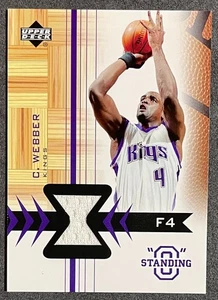 Chris Webber 2003-04 Upper Deck Standing "O" Game-Used Warm-Up Card πKINGSπ - Picture 1 of 2