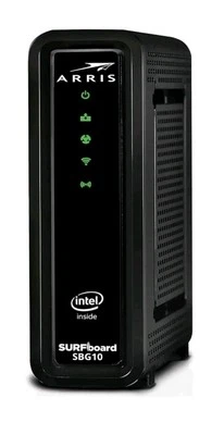 ARRIS SBG10 SURFboard  AC1600 Dual-Band Cable Modem  Router - Black - Image 1 of 4