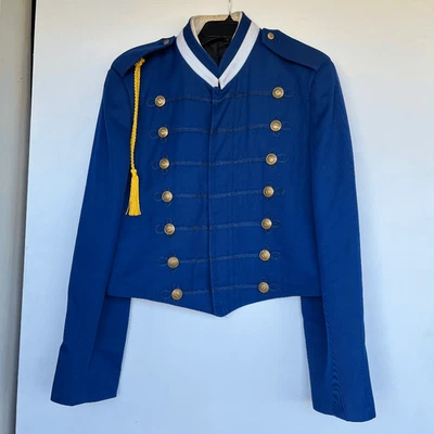 Chaqueta de Colección Estilo Militar Banda Azul Dorado Botones Lana Fechheimer 29 Foto 1 de 4