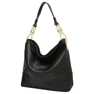 Shoulder Hobo Handbags for Women Faux Leather Large Capacity Bucket Tote Bag ... - Picture 1 of 6