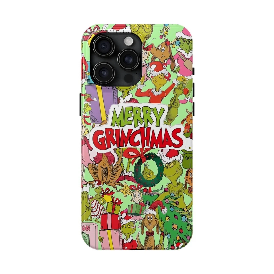 Funda Teléfono Feliz Navidad Monstruo Verde 2025, Regalo Navidad para Amantes del Grinch Foto 1 de 4