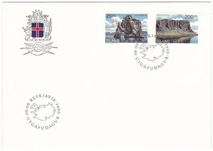 Island FDC 1990, Landschaften, Hvitserkur, Lomagnupur, postfrisch - Bild 1 von 1