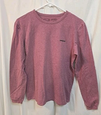 Женская рубашка с длинным рукавом Patagonia P-6 логотип Responsibili-Tee розово-лиловая размер M - Изображение 1 из 4