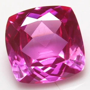 Piedra preciosa cojín natural RARO 30,30 quilates certificado Utah rojo berilo bixbite 18x18 mm - Imagen 1 de 6