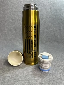 Vaso de acero inoxidable en forma de bala dorada de 17 oz / Best Buckin Papa - Nuevo - Imagen 1 de 2