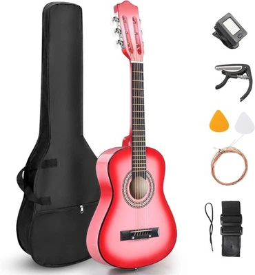 30" Beginner Acoustic Guitar,6 String Basswood Classical Guitars Starter Kit Bag - Image 1 of 4