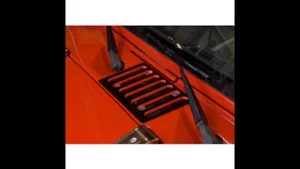 Kentrol 80583 Jeep Wrangler JK Black Stainless Steel Hood Vent Textured 07-14 - Picture 1 of 7