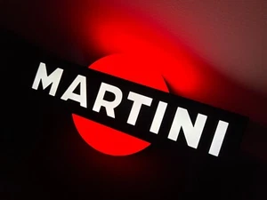 Insegna targa luminosa 60cm Martini negroni soda vermouth prosecco lighted sign - Imagen 1 de 8