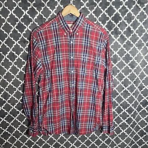 J. Crew Knopfleiste 2-lagig 100 % Baumwolle Herren Größe Medium 15-15,5 Tasche Langarm - Bild 1 von 6