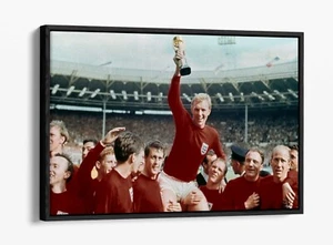 COPA MUNDIAL DE INGLANDIA 1966 - EFECTO FLOTANTE LONA ARTE FOTOGRÁFICO - AZUL - Imagen 1 de 12