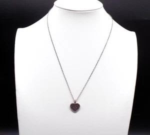Anna Beck Reversible Heart Pendant Necklace 925 Sterling Silver Gold Vermeil 18" - Picture 1 of 14