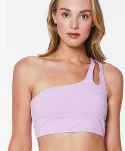 Sanctuary Ribbed Cutout Swim Bra - Petal Purple Medium - Picture 1 of 2