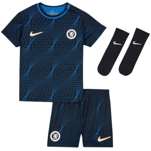 Nike Infant Chelsea Short Sleeve Away Baby Soccer Football Mini Kit 23/24 Blue - Picture 1 of 2