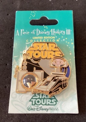 PIN WARS DISNEY WDW PIEZA DE HISTORIA DE DISNEY III STAR TOURS LE 3500 Foto 1 de 2